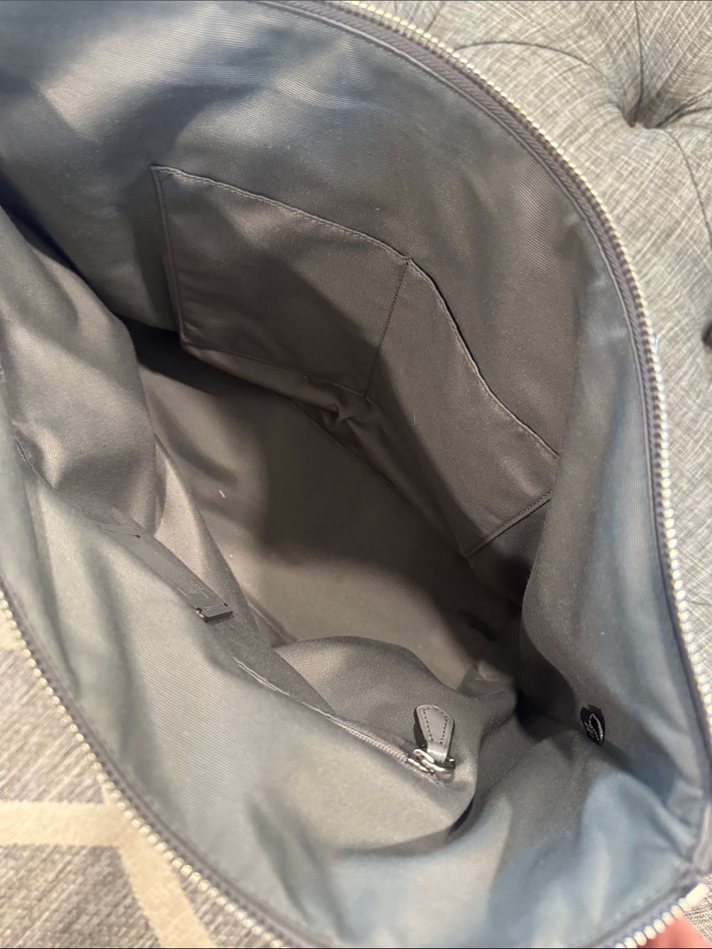 Coach Bag Gallery Grey Leather Tote with Scarf - Picture 14 of 17